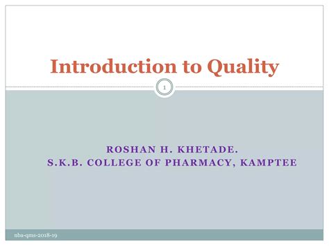 Quality introduction for Quality Management System | PPTX