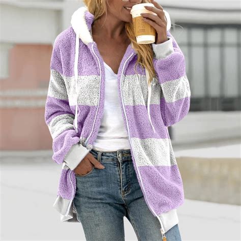 Azrian Fashion Women's Zipper Hooded for Winter,Plus Size V-Neck ...