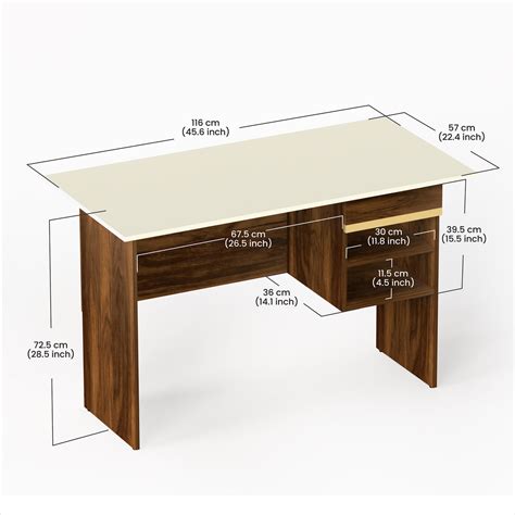 Amalet Study table (Brown Maple & Beige) — Bluewud