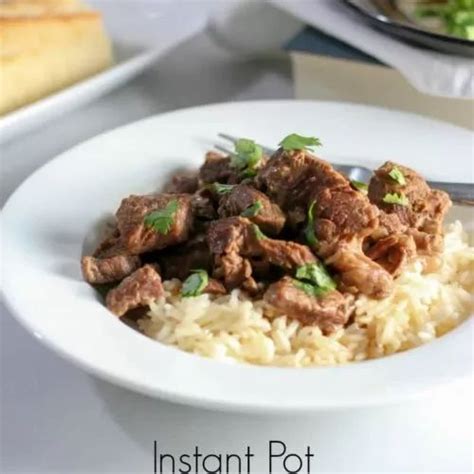Easy Instant Pot Beef Tips and Rice - PinkWhen | Beef tips and rice ...