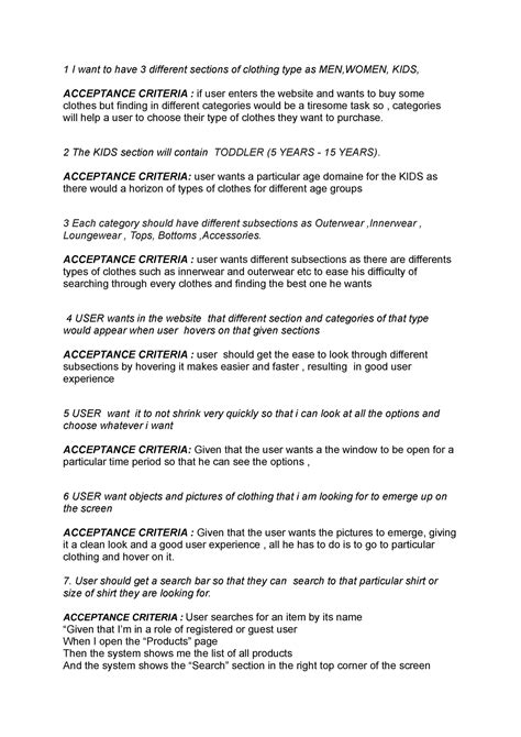 Assignment 3 of software engineering of a website user story - 1 I want ...