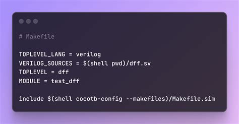 Running a simple Cocotb Testbench