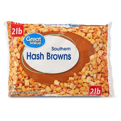 Great Value Hash Browns Southern Diced Potatoes 32 oz Bag Fully Cooked ...