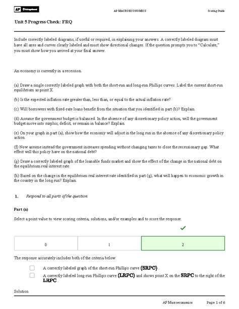 AP Macroeconomics UNIT 6 TEST with answer and explanation - Images ...