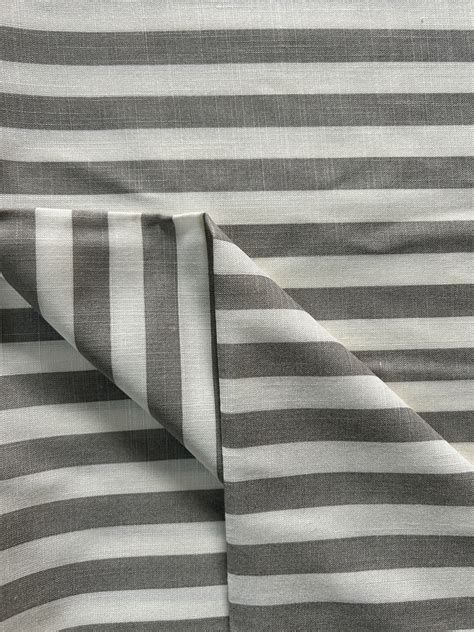 Grey Cotton Slub Stripe Fabric FBS026118 | Lightweight Summer Shirt ...