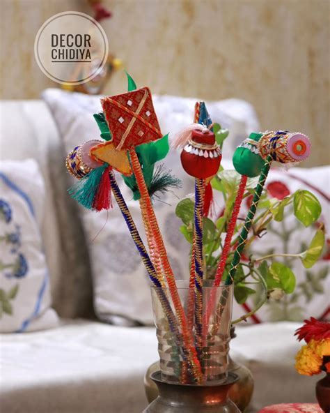 Kite & Dholki Bunch – Set of 10 | Miniature Festive Props for Haldi, M ...