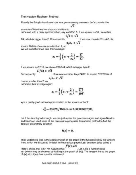 Image result for Newton-Raphson Method Step by Step