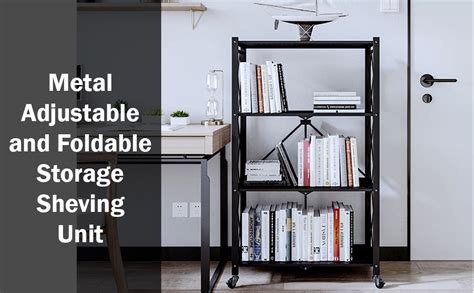 EASYDEX Metal Painted Finish 4 Layer Foldable Adjustable and Foldable ...