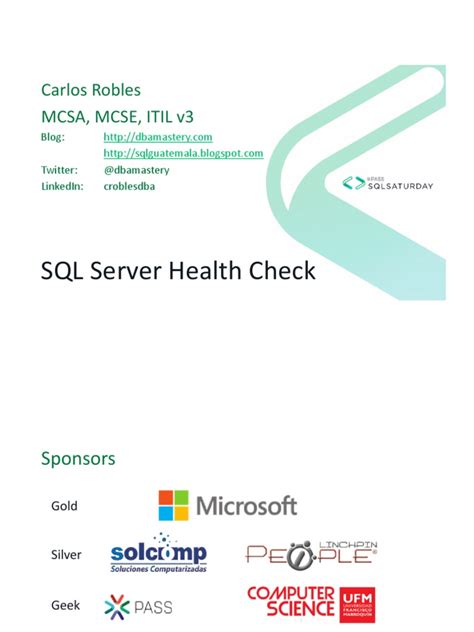 SQL Server Health Check 的图像结果