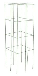 Panacea Heavy-Duty Tomato Towers, 47" Green Steel Garden Cages, 3 Pack ...