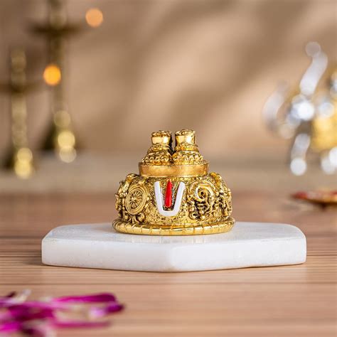Buy Svastika Lord Balaji Charan for Pooja Room & Car Dashboard | 24K ...