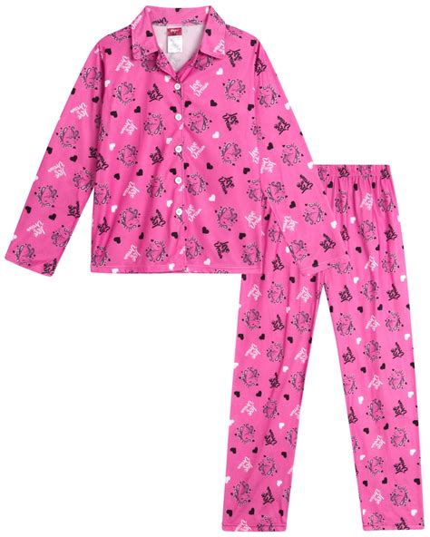 Angel Face Girls' Pajama Set - 2 Piece Cozy Flannel Sleep Shirt and ...