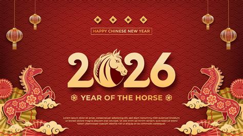 Happy Chinese New Year 2026: Year of the Horse 71570189 Vector Art at ...