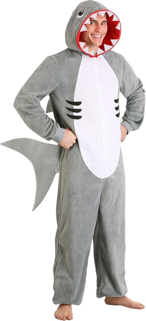 Fun Costumes Buy Shark Costume Hooded Jumpsuit for Adults at Ubuy India