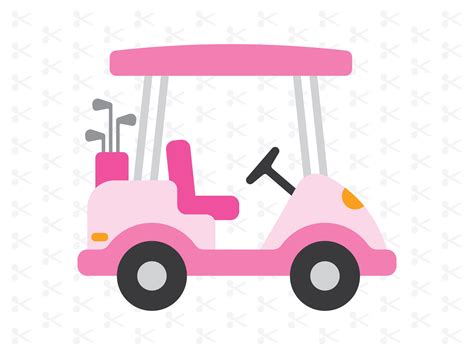 Pink Golf Cart Svg Png Jpg Eps Pdf Ai Dxf / Cute Golf Cart ...