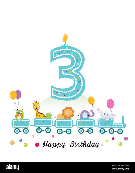 Happy third birthday hi-res stock photography and images - Alamy