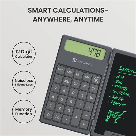 Buy Portronics Ruffpad Calc Digital Writing Pad with Transparent Screen