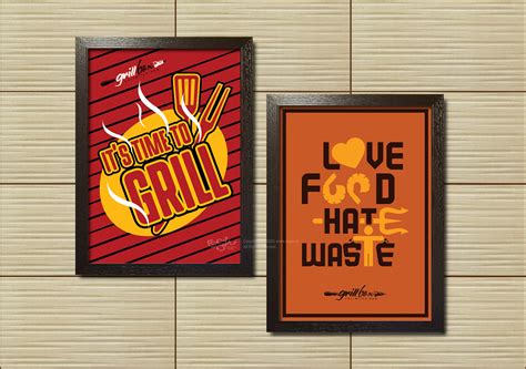 Grill Box quote posters design from Regin Designs
