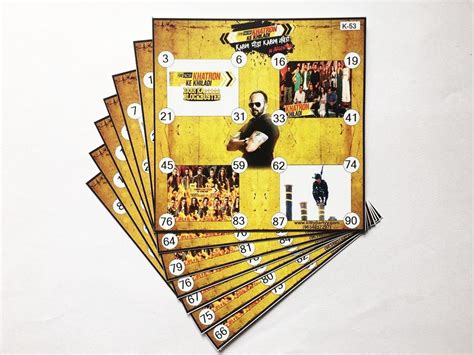 Kharton Ke Khiladi Printed Tambola Ticket : Amazon.in: Toys & Games