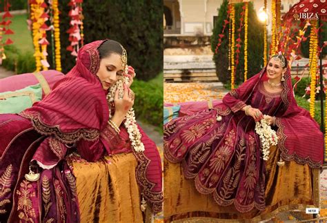 Ibiza Anarkali Vol 2 Designer Work Velvet Wedding Dress Catalog Exporters