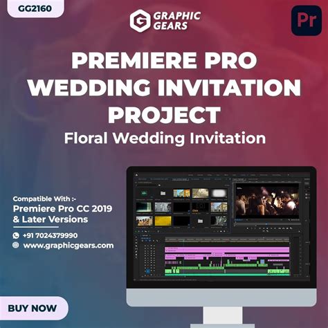 Premiere Pro Wedding Invitation Template – Floral Wedding Invitation ...