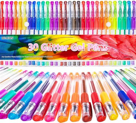Reaeon Glitter Gel Pens Set for Kids and Adults - Color India | Ubuy