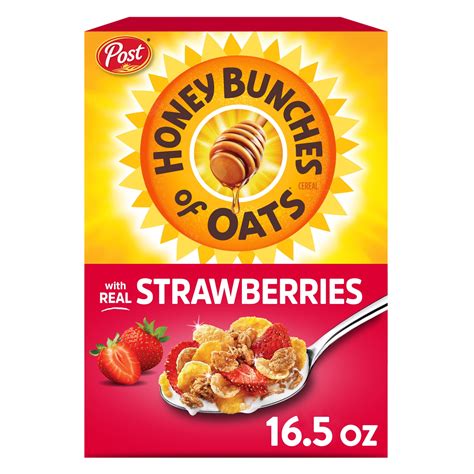 Honey Bunches of Oats with Strawberries Breakfast Cereal 16.5oz Crunchy ...