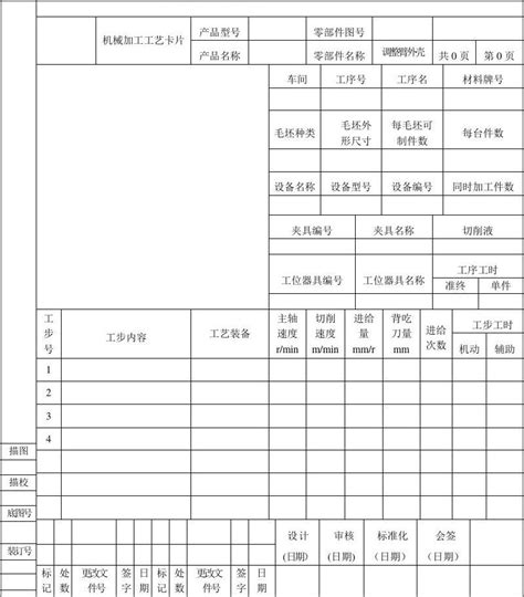 机械加工工序卡片-模板_word文档在线阅读与下载_免费文档