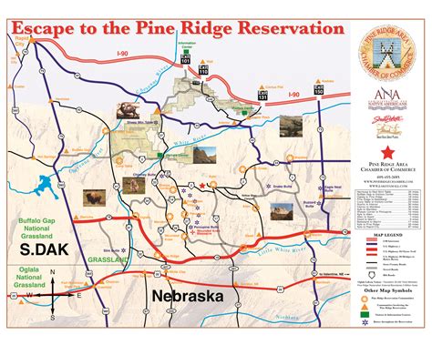 Map of Pine Ridge Indian Reservation