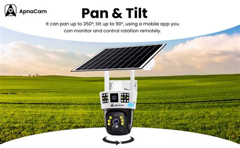 Buy ApnaCam 8Mp Solar 4G SIM Support Pan & Tilt Zoom Dual Lens CCTV ...
