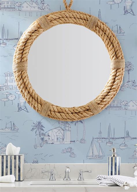Decorative Bathroom Mirrors Coastal & Nautical Style | Shop the Look ...