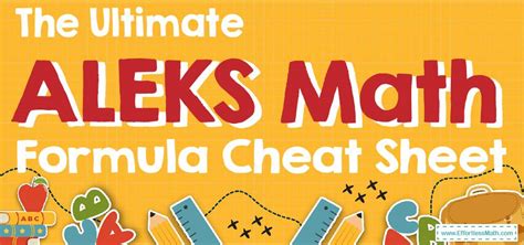 Image result for Aleks Math Reference Sheet PDF
