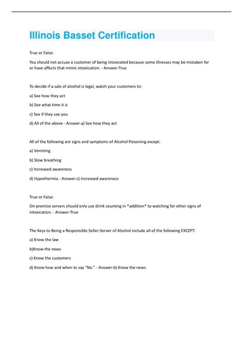 Basset Certification Illinois