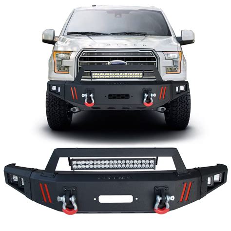 Buy POFENZE Front Bumper Bar with Winch Plate Fit Ford F-150 Pickup ...