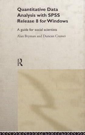 Buy Quantitative Data Analysis with SPSS Release 8 for Windows: A Guide ...