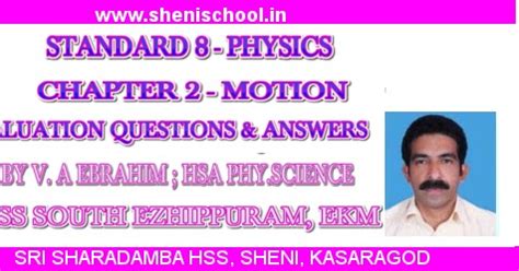 SHENIBLOG: STANDARD 8 PHYSICS - CHAPTER 2 - MOTION - EVALUATION ...