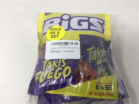 BIGS Takis Fuego Sunflower Seeds Bolsa de 363 onzas paquete de 3 – Yaxa ...