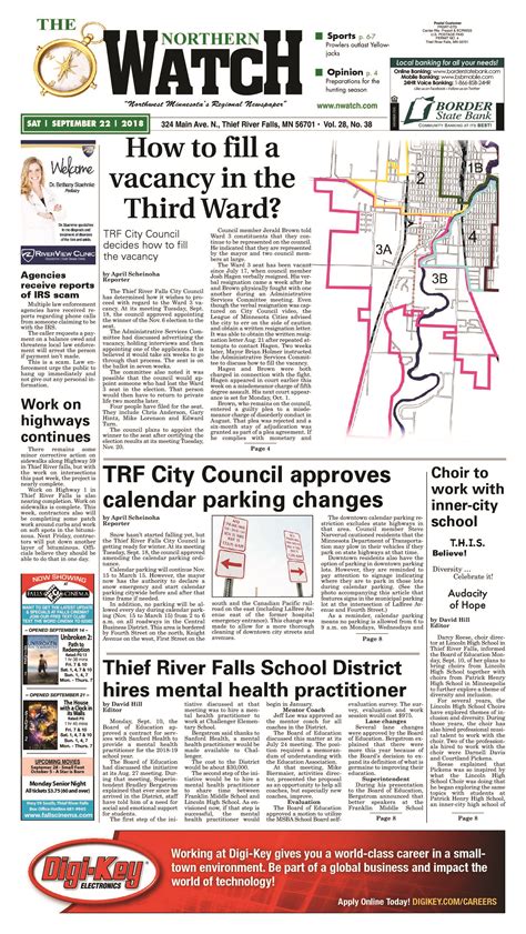 September 22, 2018 | Thief River Falls Times & Northern Watch ...