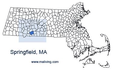 Image result for Springfield MA Map