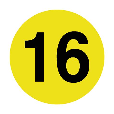 Number 16 Floor Marker | Safety-Label.co.uk