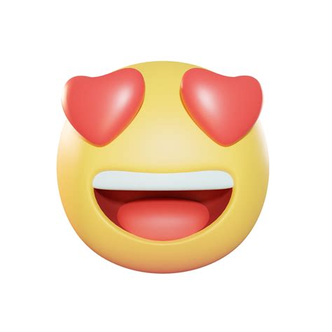 Smiling face with heart eyes Emoji 3D Illustration 9885108 PNG
