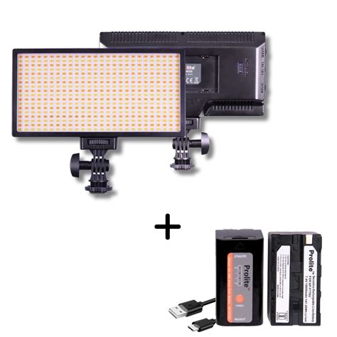 Prolite Bi-Color LED PL-468 Camera Video Light | with Prolite NP-F770U ...