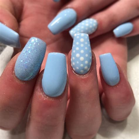 UPDATED: 55 Blissful Baby Blue Acrylic Nails (August 2020)