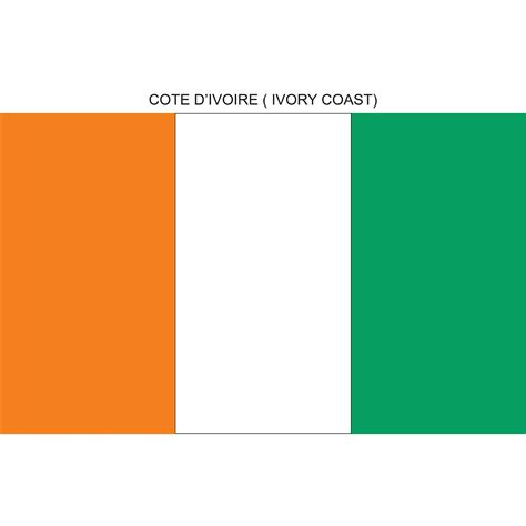 Cote D'ivoire (Ivory Coast) Flag - Awal Plastics Shop Catalogue