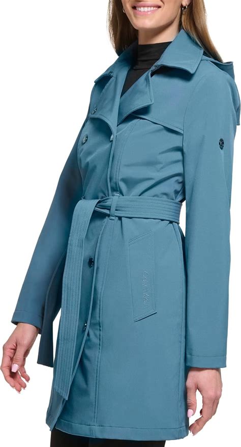 Calvin Klein womens Double Breasted Belted Rain India | Ubuy