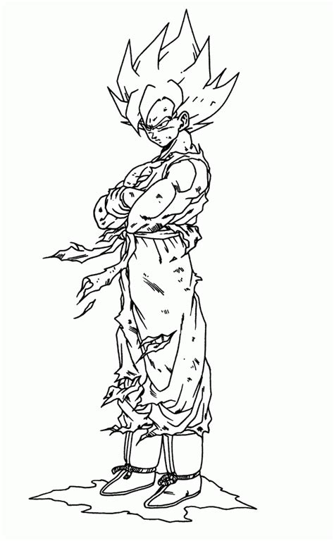 Goku Super Saiyan Coloring Page