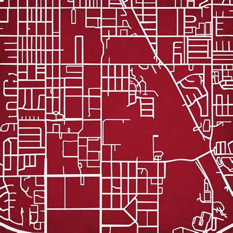 University of Oklahoma Campus Map Art - City Prints