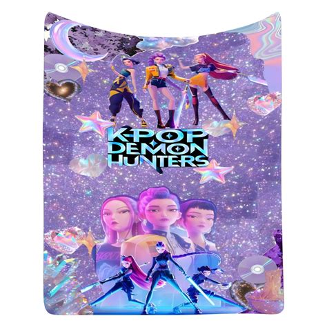 FESTILA KPop Demon Hunters Flannel Blanket Soft Sofa Bed Couch Throw ...