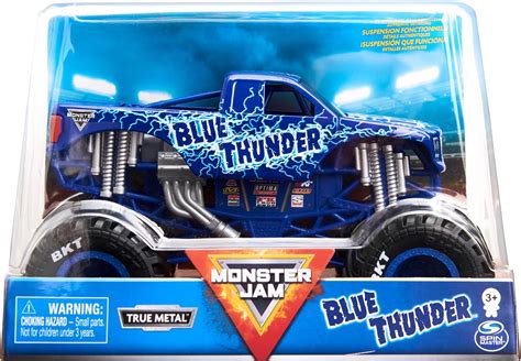 Monster Jam, Official Blue Thunder Monster Truck, Collector Die-Cast ...