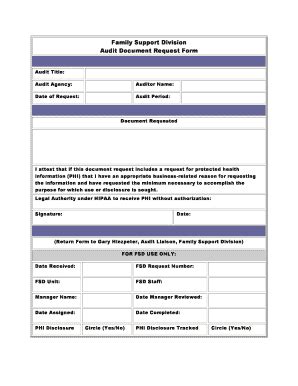 Fillable Online dss mo Audit Document Request Form Fax Email Print ...